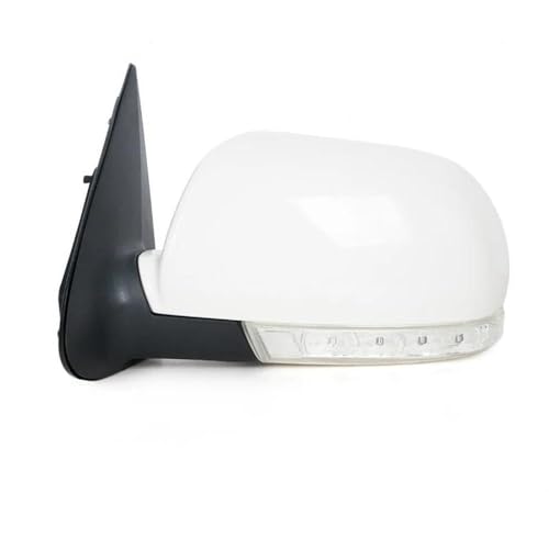 Rétroviseur rabattable automatique pour Santa Fe 2008-2012 gauche blanc avec lampe 5 broches