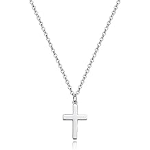 Moodear Cross Necklace for Women - 14K Gold Plated Gold Pendant Necklace, Dainty Simple Cross Jewelry, Trendy Gold Necklace for Women, Minimalist Faith Jewelry Gift
