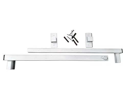 Adjustable door barricade in white Home security