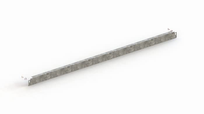 Meta Étagère plinthes de Construction GmbH & Co. KG B1300 x h56 mm Argent verz. F.