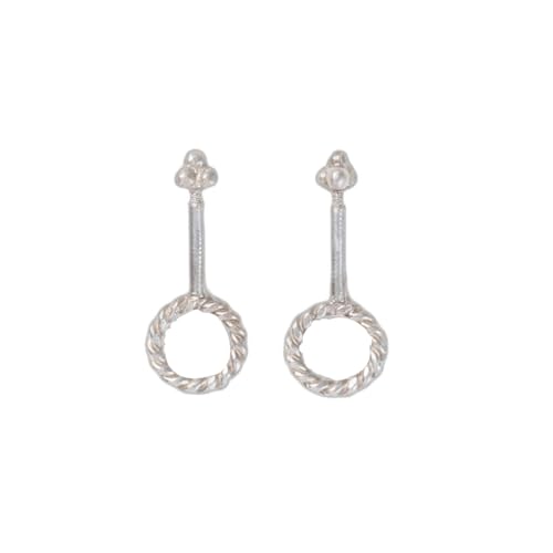 Image of Quirksmith 925 Sterling Silver Bugadi Earrings /Helix Piercing Studs with 925 Stamp And Certificate Of Authenticity /Gift for women