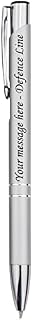 Defence 1 x Personalised Deep Engraved Custom Aluminium Limited Edition Pen | Design A Truly Unique Present | Laser Engraved - Silver