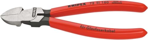 KNIPEX Tronchese per conduttori di fibre ottiche (cavi a fibre ottiche) rivestiti in resina sintetica 160 mm, 72 51 160