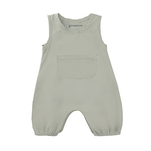 GUNAMUNA Unisex Pocket Romper, Toddler Ultra-Soft Fleece Daytime Bubble Jumpsuit w Diaper Zipper for Easy Changing
