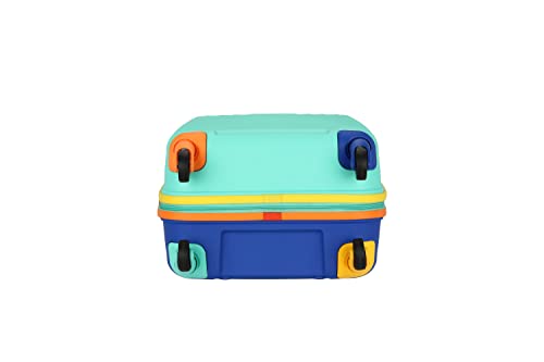 Image of American Tourister Cabin Trolley Bag for Travel|Splash 55 Cms Polycarbonate Hardsided Small Luggage Bag|Speed Wheel 8 Wheel Suitcase for Travel|Trolley Bag for Travelling,Multicolor,55.1 Centimeters
