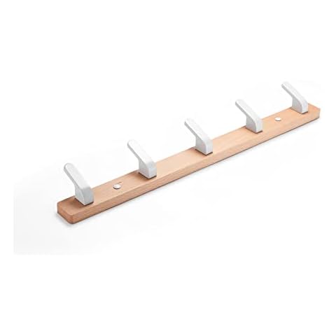 SARIHOSY Wooden Coat Hooks with Brass Details Cover