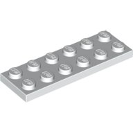 8 LEGO Plate 2 x 6 White