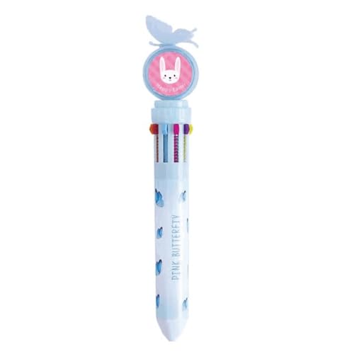 Stylo à bille multicolore rétractable lapin Happy Easter pour écriture et dessin scolaire