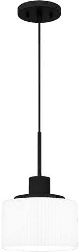 Quoizel Callahan 1-Light Matte Black Mini Pendant Light