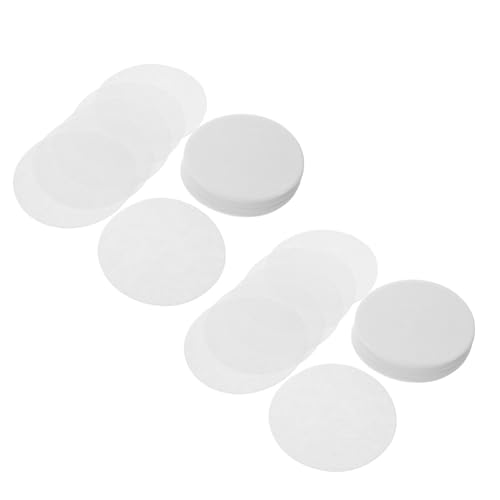 Hemobllo 600 pièces Filtres à Café Ronds Lot de Papier Blanc Jetables pour Cafetières à Filtre Petite Compatibles Machines Expresso Extraction et Nettoyage Facile