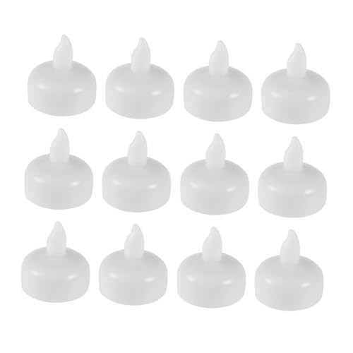 Velas flotantes LED impermeables de plástico blanco para decorar estanques en restaurantes y jardines