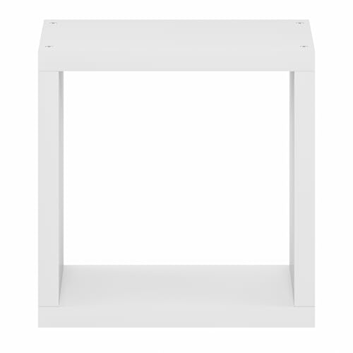 Furinno Cubicle Floating Shelves for Wall, Cube Wall Shelf, Extra Thick Wall Mounted Book Shelf, Single, 16" x 16" x 9.8", for Bathroom, Bedroom, Living Room, White - image 7