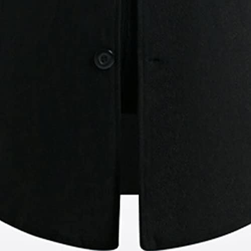 Men Trench Coat Wool Blend Tops Pea Coat Winter Long Double Breasted Lapel Classic Stylish Business Overcoat Windbreaker #TOP4