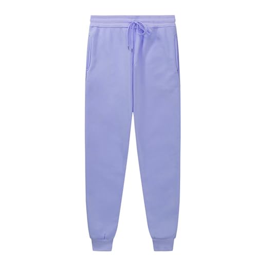 Pantalon de jogging unisexe automne-hiver en coton uni pour le sport