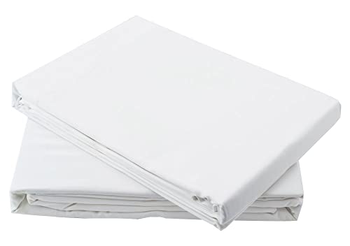 Snugglemore 4'0 x 6'3 Small Double/Pull Out Sofa Bed/Caravan Mattress Percale Cotton Blend Fitted Sheet White (122cm x 190cm Fitted Sheet)