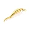 Ioka Jewelry - 14K Yellow Solid Gold Cornicello Italian Horn 45MM Charm Pendant For Necklace or Chain #1