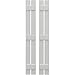 Ekena Millwork ARW401SB207X75STH Americraft Two 3 Exterior Real Wood Spaced Board-n-Batten Shutters (Per Pair), Hailstorm Gray