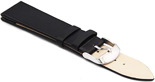 Bracelet de montre 20mm 18mm 22mm noir en cuir pour montre homme et femme