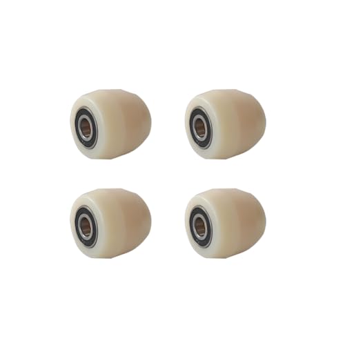 4 ruedas de carga de nailon con rodamientos integrados, diámetro interior de 20 mm, capacidad de carga de 500 kg (80 x 60 mm y 80 x 70 mm).(80x70x20mm)