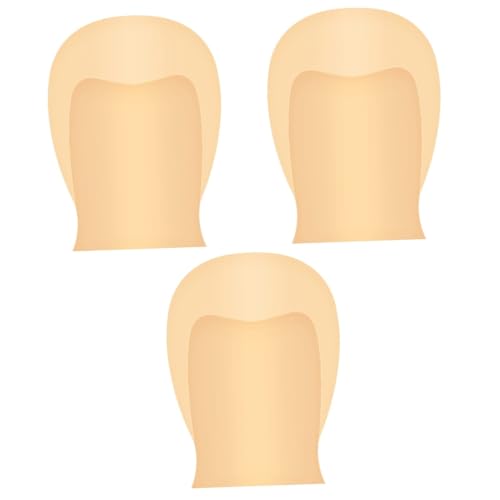 Beatifufu 3 Pcs Bald Wig Cap Latex Bald Cap for Adults Men's Costume Accessory Fine Craftsmanship