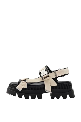 Desigual Women's Shoes 4 Woman PU Sandals Block, Black, 5.5