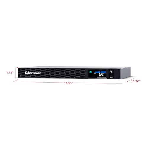 Image of CyberPower CP1500PFCRM1U PFC Sinewave UPS Battery Backup | 1500VA /900W, 6 Outlets, AVR, 1U Rackmount, UL Certified