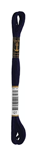 Anchor Sticktwist 4635000-00127 polarblau Stickgarn, 100 % Baumwolle