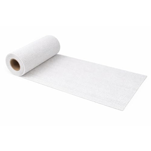 G.schmückt Tischläufer Leinenoptik Tischband auf Rolle zuschneidbar Festliche Tischdeko Tischdecke für Hochzeit Kommunion & Geburtstag (Weiß 6m x 30cm)