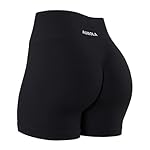 AUROLA Power Workout Shorts for Women Tummy Control Squat Proof Ribbed Thick Seamless Scrunch Active Short