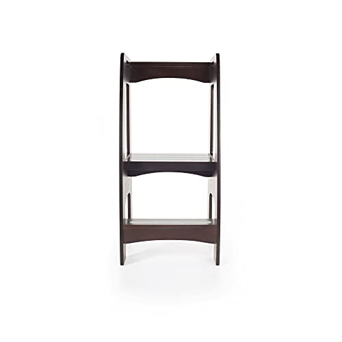 Guidecraft Step Up Kitchen Helper - Espresso: Adjustable Counter Height Step Stool With Side Support and Safety Rails For Toddlers, Kids Learning Furniture.