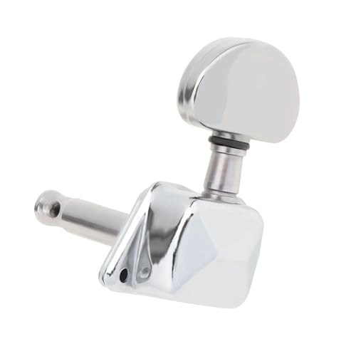 Juego De 6 Pedales Afinación Cromados Para Guitarra Acústica Semicerrados Semicirculares Y Bloqueables...