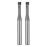LUOCUT 2pcs UNC3/8-16 CNC Thread Milling Cutter Thread Milling tap Solid Coating Carbide for Steel Stainless Steel