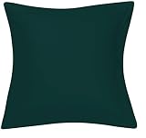 Cotton Star European Square Pillow Shams Set of 2 Teal Euro Shams 28x28 Pillow Covers 600 TC Europea