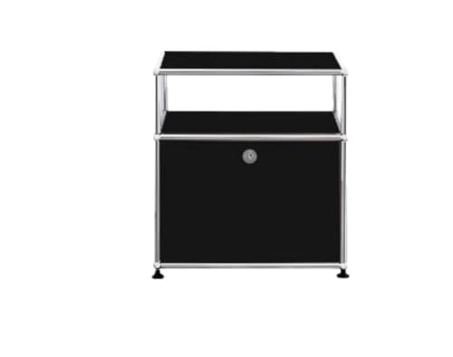 Tonain ナイトテーブル サイドテーブル 収納キャビネット 多機能 ベッド周り収納 おしゃれ ミニマリストヴィンテー 引き出し付き 収納付き 寝室・リビング用 (ブラック,下段の引き出し)