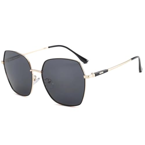 Lunettes de soleil à monture large en acétate résistant : finitions premium chic