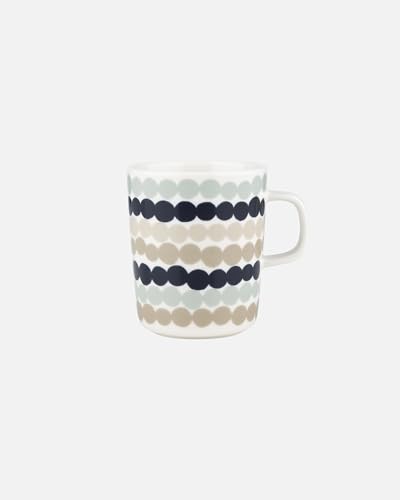 Marimekko Oiva Räsymatto Taza de Café 8.8 oz Piedra miniatura 1
