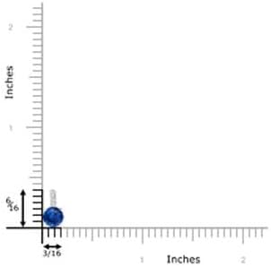 Angara Natural Blue Sapphire Solitaire Pendant for Women | Round Blue Sapphire Necklace with Diamond Bale in 14K Solid Gold/Silver/Platinum With 18" Chain | September Birthday, Gemstone Jewelry Gift - Image 2