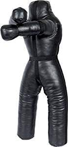 Jiu Jitsu Judo Punching Bag Grappling Dummy Standing Position Wrestling Throwing BJJ Dummy Jiu Jitsu Punching Bag Black -Unfilled