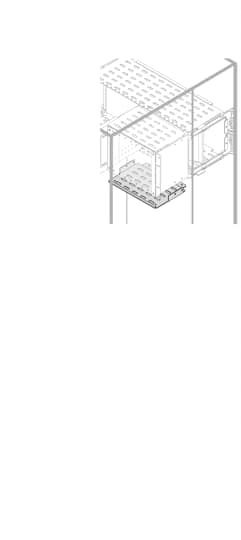 Ségrégation horizontale cubiculo 1 x 400 mm ABB Entrelec pour tableau