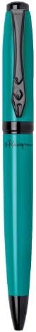 Platignum Studio Turquoise Ballpoint Pen with Blue Ink in Gift Box (Black Ink Refill Included) [Pack of 1] Ref: 50310