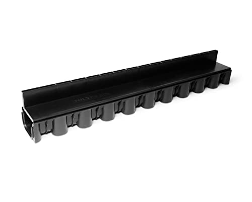 Polydrain 10 x Quality Heavy Duty PVC Block Paving Brick Shallow Flow Slot Drain Channel Drainage 1m Lengths