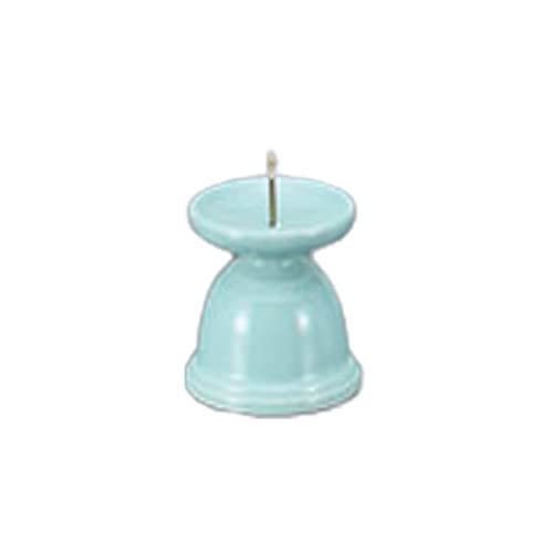 Yamashita Crafts 794170471 Buddhist Tool, Shinto Tool, Candle Holder, Celadon Dharma Candle Stand, 2.0 inches (5 cm), Blue