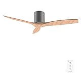 Cecotec Deckenventilator EnergySilence Aero 5400 Classic. 40W, 6 Geschwindigkeiten, Fernbedienung, leiser DC-Motor, 132cm Durchmesser, 3 aerodynamische Flügel, bis 8h Timer