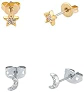 Ted Baker Melanyy Celestial Stud Earring Gift Set (Gold Tone & Silver Tone/ Clear Crystal)
