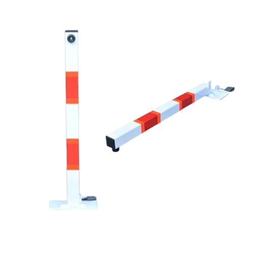 Anwicar - Paletto di Bloccaggio Ribaltabile - Barriera per Parcheggio - Palo per Parcheggio - Barriera di Sicurezza - Parking Barrier - 72 cm