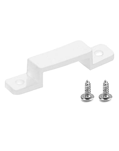 QWORK® 100 Pcs Fixation Ruban LED, Connecteur Bande LED de Silicone 12mm pour la Fixation Étanche SMD 1210 RGB LED Bande de Lumière (Vis Incluses)