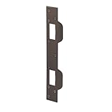 Prime-Line U 10538 Maximum Security Combination Door Strike 5-1/2 In. Hole Spacing 1-5/8 x 11 In. with Screws Classic Bronze Finish (Single Pack)