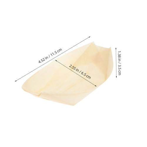 Platos descartables de madera estilo sushi 11.5 cm x100 miniatura 2