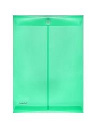 Dokumententaschen, DIN A4 hoch, Klett, grün, VE 100 St., 40104-54