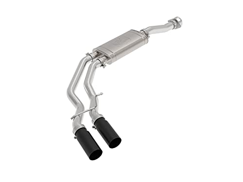 aFe POWER 49-43128-B Rebel Series 3 IN to 2-1/2 IN 409 Stainless Steel Cat-Back Exhaust w/Black Tip, fits Ford F-150 2021 V6-2.7L/3.5L (tt)/V8-5.0L